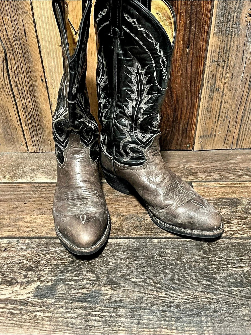 Tony Allan Western Embroidered Boots Brown US 9